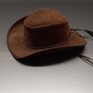 Women's suede cowboy hat